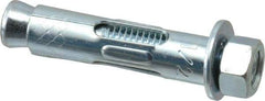 Red Head - 1/2" Diam, 1/2" Drill, 2-1/4" OAL, 2-3/4" Min Embedment Sleeve Concrete Anchor - Steel, Zinc-Plated Finish, Hex Nut Head, Hex Drive - Exact Tool & Supply