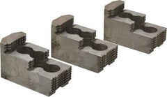 Atlas Workholding - 12" Max Chuck Diam Compatibility, Hard Steel 1.5mm x 60° Serrated Hard Lathe Top Jaws - 1.97" Wide x 4.52" Long x 2.28" High - Exact Tool & Supply