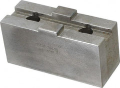 Atlas Workholding - Tongue & Groove Attachment, Square Soft Lathe Chuck Jaw - Steel, 2.12" Btw Mount Hole Ctrs, 3-15/16" Long x 1-1/2" Wide x 1.87" High, 1/2" Groove - Exact Tool & Supply
