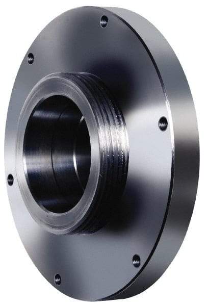 Pratt Burnerd America - Adapter Back Plate for 8" Diam Self Centering Lathe Chucks - L-1 Mount, 2-1/4" Through Hole Diam, Steel - Exact Tool & Supply