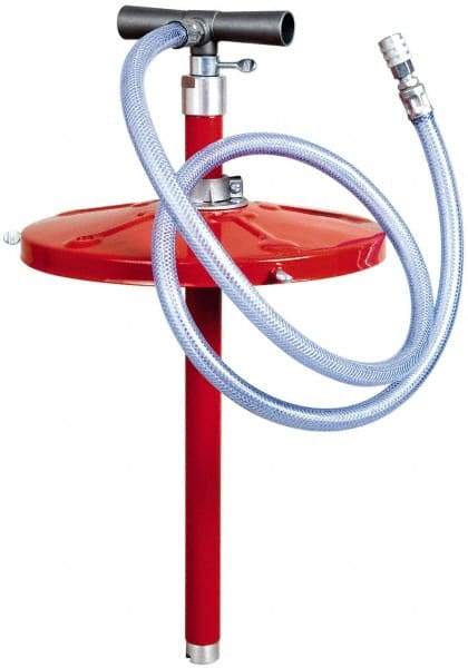 PRO-LUBE - Aluminium, NBR, PVC & Steel Hand Operated Drum Pump - 8 oz per Stroke, For 5 to 6-1/2 Gal Drums, For Tire Sealant - Exact Tool & Supply