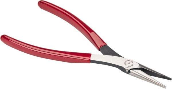 Proto - 7-25/32" OAL, 1-9/16" Jaw Length x 17/32" Jaw Width, Long Nose Needle Nose Pliers - Serrated Jaw, Plastisol Handles - Exact Tool & Supply