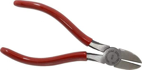 Proto - 5-1/16" OAL, Diagonal Cutter - 3/4" Jaw Length x 19/32" Jaw Width, Oval Head, Plastisol Handle - Exact Tool & Supply