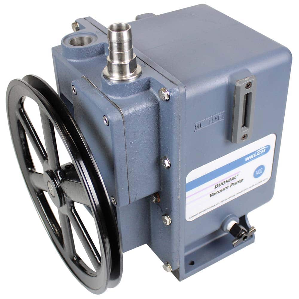 Welch - Rotary Vane-Type Vacuum Pumps; Horsepower: N/A ; Voltage: N/A ; Cubic Feet per Minute: 5.60 ; Length (Decimal Inch): 10.0000 ; Width (Decimal Inch): 12.0000 ; Height (Inch): 15 - Exact Tool & Supply