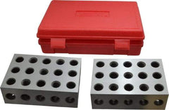 SPI - 0.0003 Squareness Per Inch, Hardened Steel, 2-4-6 Block with 23 Hole Setup Block - 5/8 - 11 Inch Tapped Hole Size, 55-60 Rc Hardness, Sold As Matched Pair - Exact Tool & Supply