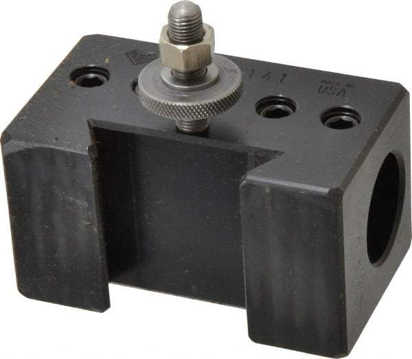 Aloris - Series CXA, #141 Boring Bar Tool Post Holder - 13 to 18" Lathe Swing, 2-1/4" OAH, 1-1/8" Centerline Height - Exact Tool & Supply