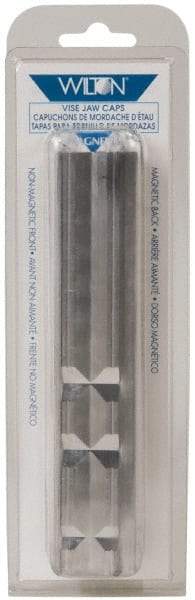 Wilton - 6-1/2" Jaw Width, Aluminum, Vise Jaw Cap - Magnetic Attachment - Exact Tool & Supply