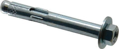 Red Head - 3/8" Diam, 3/8" Drill, 3" OAL, 2-3/4" Min Embedment Sleeve Concrete Anchor - Steel, Zinc-Plated Finish, Hex Nut Head, Hex Drive - Exact Tool & Supply