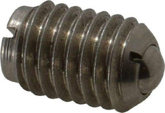 Gibraltar - 1/2-13, 0.281" Ball Diam, 3/4" Body Length, 0.072" Max Ball Reach, Threaded Ball Plunger - Stainless Steel Body, Stainless Steel Ball, 6 Lb Initial End Force, 12 Lb Final End Force - Exact Tool & Supply