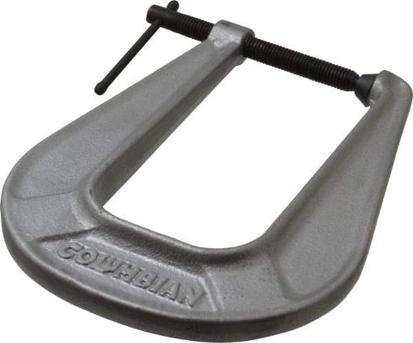 Wilton - Light-Duty 2-1/2" Max Opening, 6-1/4" Throat Depth, Ductile Iron Standard C-Clamp - 1,600 Lb Capacity, 0" Min Opening, Deep Throat - Exact Tool & Supply