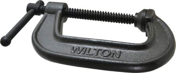 Wilton - Light-Duty 3" Max Opening, 1-7/8" Throat Depth, Ductile Iron Standard C-Clamp - 1,800 Lb Capacity, 0" Min Opening, Standard Throat Depth - Exact Tool & Supply