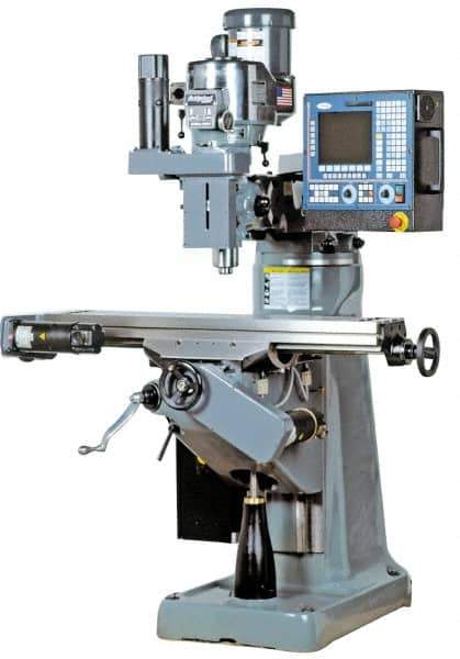 Bridgeport - 48" Long x 9" Wide, 3 Phase Fagor 8055-i CNC Milling Machine - Variable Speed Pulley Control, R8 Taper, 3 hp - Exact Tool & Supply