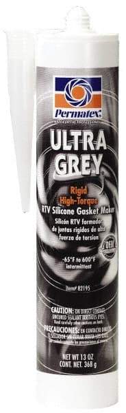 Permatex - 13 oz Gasket Maker - -65 to 650°F, Gray, Comes in Cartridge - Exact Tool & Supply
