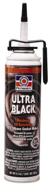 Permatex - 9-1/2 oz Oil Resistant Gasket Maker - -65 to 550°F, Black, Comes in PowerBead Aerosol Can - Exact Tool & Supply