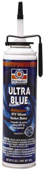 Permatex - 9-1/2 oz Gasket Maker - -65 to 500°F, Blue, Comes in PowerBead Pressurized Can - Exact Tool & Supply