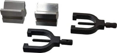 SPI - 7/16 to 13/16" Capacity, 90° Angle, Hardened Steel V-Block - 1-19/32" Long x 1-1/4" Wide x 1-1/4" High, Sold as 2 Block Set - Exact Tool & Supply