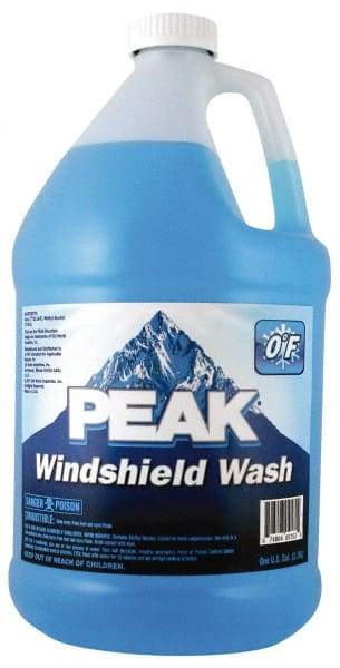 Peak - Water-Based Solution Windshield Washer Fluid - 1 Gal Bottle, 0° Freezing Point - Exact Tool & Supply