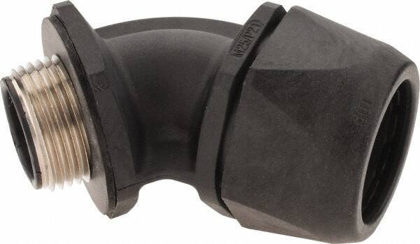 Murrplastik - 3/4" Trade, Nylon Compression Angled Liquidtight Conduit Connector - Noninsulated - Exact Tool & Supply