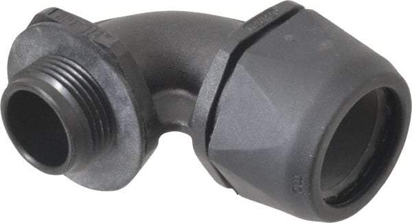 Murrplastik - 3/4" Trade, Nylon Compression Angled Liquidtight Conduit Connector - Noninsulated - Exact Tool & Supply