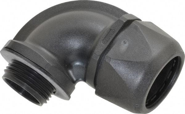 Murrplastik - 1" Trade, Nylon Compression Angled Liquidtight Conduit Connector - Noninsulated - Exact Tool & Supply