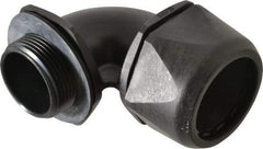Murrplastik - 1-1/4" Trade, Nylon Compression Angled Liquidtight Conduit Connector - Noninsulated - Exact Tool & Supply