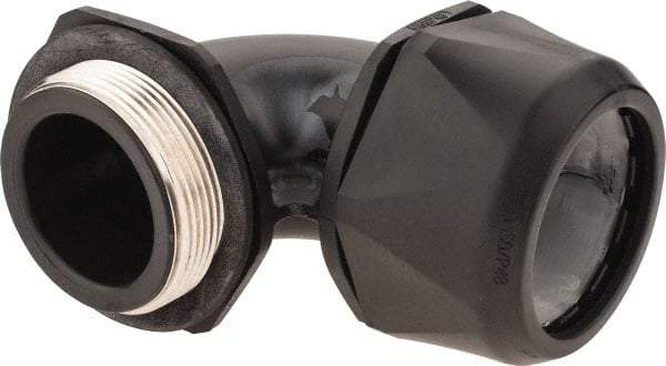 Murrplastik - 2" Trade, Nylon Compression Angled Liquidtight Conduit Connector - Noninsulated - Exact Tool & Supply