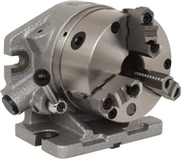 Phase II - 24 Position, 6" Chuck, Super Indexing Spacer - 5-1/8" High Centerline, 1.73" Chuck Through Hole - Exact Tool & Supply