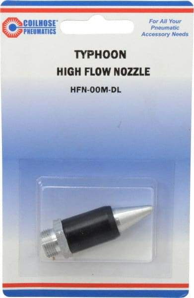 Coilhose Pneumatics - Blow Gun Safety High Flow Nozzle - 1/2-27 UNS, 2" Long, Aluminum - Exact Tool & Supply