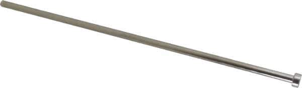 Gibraltar - 15/64" Pin Diam, 13/32" Head Diam x 3/16" Head Height, 10" OAL, Straight Ejector Pin - Steel, 9-13/16" Pin Length - Exact Tool & Supply