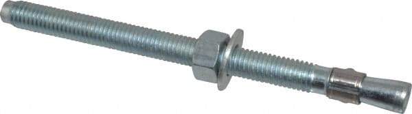 Red Head - 1/2 Inch Diameter, 1/2-13 Inch Thread, 7 Inch Overall Length, Grade 3, Wedge Expansion Concrete Anchor - Steel, Zinc Plated, 5-1/2 Inch Thread Length, Tie Wire Head, 1/2 Inch Drill - Exact Tool & Supply