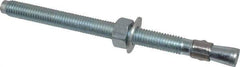 Red Head - 1/2 Inch Diameter, 1/2-13 Inch Thread, 7 Inch Overall Length, Grade 3, Wedge Expansion Concrete Anchor - Steel, Zinc Plated, 5-1/2 Inch Thread Length, Tie Wire Head, 1/2 Inch Drill - Exact Tool & Supply
