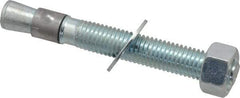 Red Head - 5/8" Diam, 5/8-11, 5" OAL, Grade 3, Wedge Expansion Concrete Anchor - Steel, Zinc Plated, 3-1/4" Thread Length, Tie Wire Head, 5/8" Drill - Exact Tool & Supply