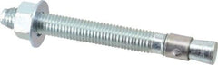 Red Head - 5/8" Diam, 5/8-11, 6" OAL, Grade 3, Wedge Expansion Concrete Anchor - Steel, Zinc Plated, 4-1/4" Thread Length, Tie Wire Head, 5/8" Drill - Exact Tool & Supply