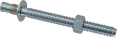 Red Head - 5/8" Diam, 5/8-11, 7" OAL, Grade 3, Wedge Expansion Concrete Anchor - Steel, Zinc Plated, 5-1/4" Thread Length, Tie Wire Head, 5/8" Drill - Exact Tool & Supply