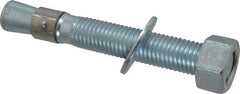 Red Head - 3/4 Inch Diameter, 3/4-10 Inch Thread, 5-1/2 Inch Overall Length, Grade 3, Wedge Expansion Concrete Anchor - Steel, Zinc Plated, 3-5/8 Inch Thread Length, Tie Wire Head, 3/4 Inch Drill - Exact Tool & Supply