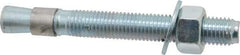 Red Head - 3/4 Inch Diameter, 3/4-10 Inch Thread, 6-1/4 Inch Overall Length, Grade 3, Wedge Expansion Concrete Anchor - Steel, Zinc Plated, 4-3/8 Inch Thread Length, Tie Wire Head, 3/4 Inch Drill - Exact Tool & Supply