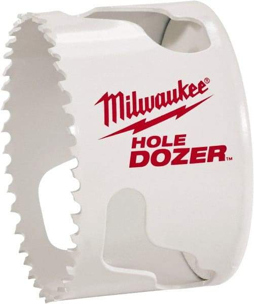 Milwaukee Tool - 2-1/16" Diam, 1-1/2" Cutting Depth, Hole Saw - Bi-Metal Saw, Toothed Edge - Exact Tool & Supply