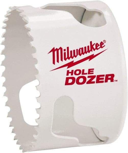 Milwaukee Tool - 2-1/8" Diam, 1-1/2" Cutting Depth, Hole Saw - Bi-Metal Saw, Toothed Edge - Exact Tool & Supply