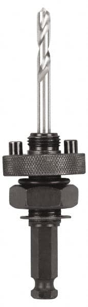 Milwaukee Tool - 1-1/4" to 6" Hole Diam, 1/2" Min Chuck, Hole Cutting Tool Arbor - Exact Tool & Supply