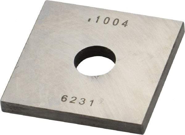 Value Collection - 0.1004" Square Steel Gage Block - Accuracy Grade 0, Includes NIST Traceability Certification - Exact Tool & Supply