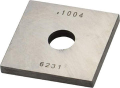 Value Collection - 0.1004" Square Steel Gage Block - Accuracy Grade 0, Includes NIST Traceability Certification - Exact Tool & Supply