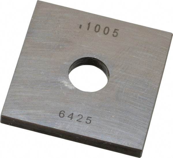 Value Collection - 0.1005" Square Steel Gage Block - Accuracy Grade 0, Includes NIST Traceability Certification - Exact Tool & Supply