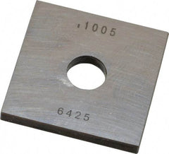 Value Collection - 0.1005" Square Steel Gage Block - Accuracy Grade 0, Includes NIST Traceability Certification - Exact Tool & Supply