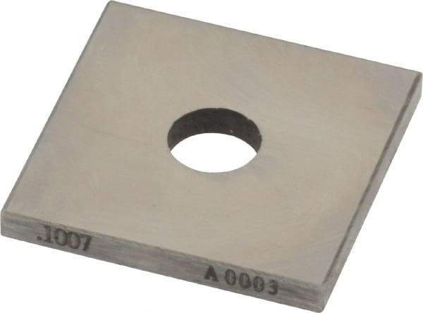 Value Collection - 0.1007" Square Steel Gage Block - Accuracy Grade 0, Includes NIST Traceability Certification - Exact Tool & Supply