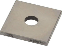 Value Collection - 0.1007" Square Steel Gage Block - Accuracy Grade 0, Includes NIST Traceability Certification - Exact Tool & Supply