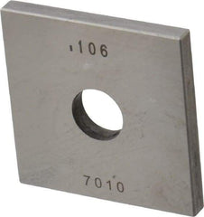 Value Collection - 0.106" Square Steel Gage Block - Accuracy Grade 0, Includes NIST Traceability Certification - Exact Tool & Supply