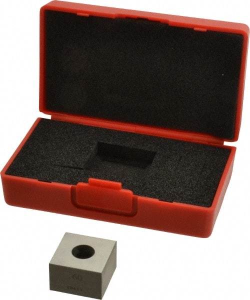 Value Collection - 0.6" Square Steel Gage Block - Accuracy Grade 0, Includes NIST Traceability Certification - Exact Tool & Supply