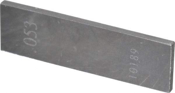 Value Collection - 0.053" Rectangular Steel Gage Block - Accuracy Grade 0 - Exact Tool & Supply