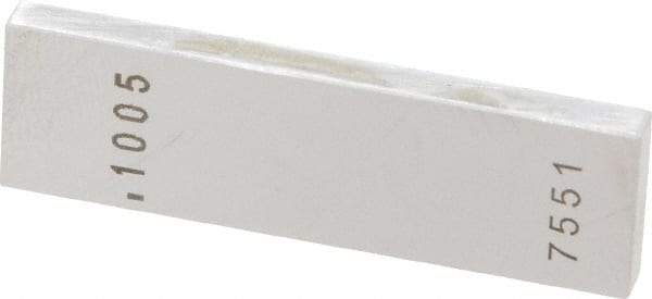 Value Collection - 0.1005" Rectangular Steel Gage Block - Accuracy Grade 0, Includes NIST Traceability Certification - Exact Tool & Supply