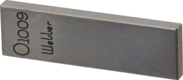 Value Collection - 0.1009" Rectangular Steel Gage Block - Accuracy Grade 0, Includes NIST Traceability Certification - Exact Tool & Supply